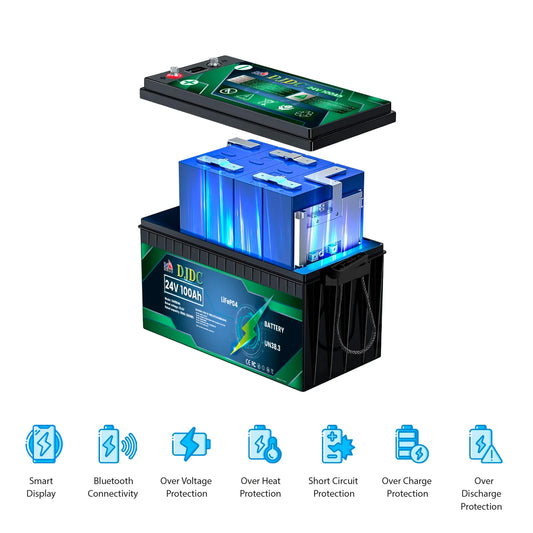 DJDC Dongjin 24V 100Ah Lithium-Ion LiFePO4 Deep Cycle battery Without Communication