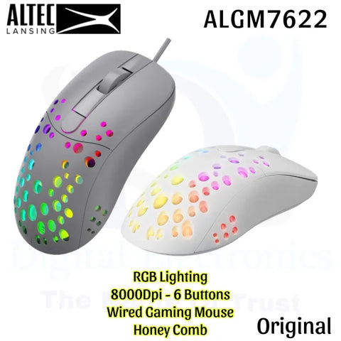 ALTEC LANSING ALGM7622 Gaming Mouse With RGB Backlit 8000dpi 6 Buttons Wired Mouse (ORIGINAL)