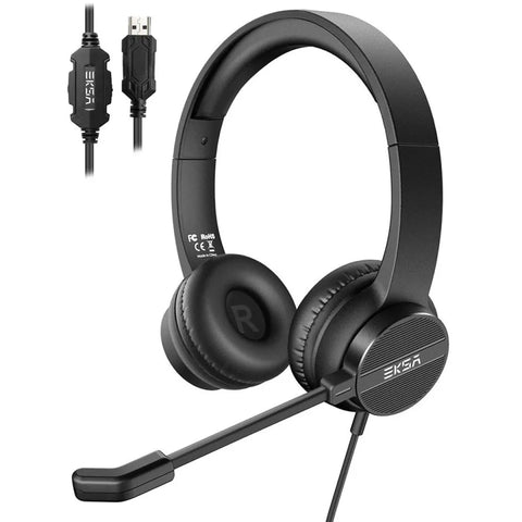 EKSA H12E Wired Over Ear Gaming Headphones with Noise Cancelling Mic, 50mm Drivers & for , Laptop, PS4, PS5, Xbox One, Nintendo Switch, with mic