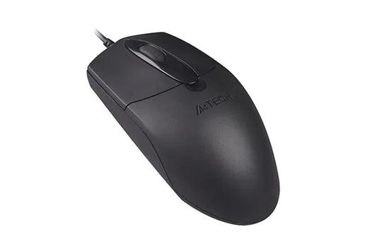 A4Tech OP-720S Optical Mouse - Silent Clicks - 1200 DPI - For PC/Laptop - Black