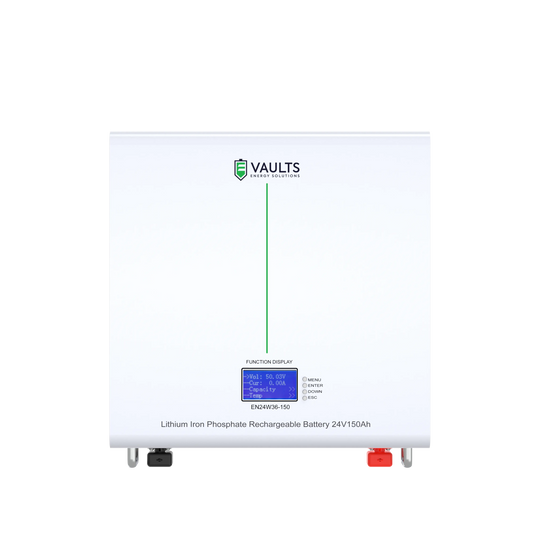 Vaults Energy 24V 105Ah Lithium Battery – 2.7kW High-Performance Solar Storage