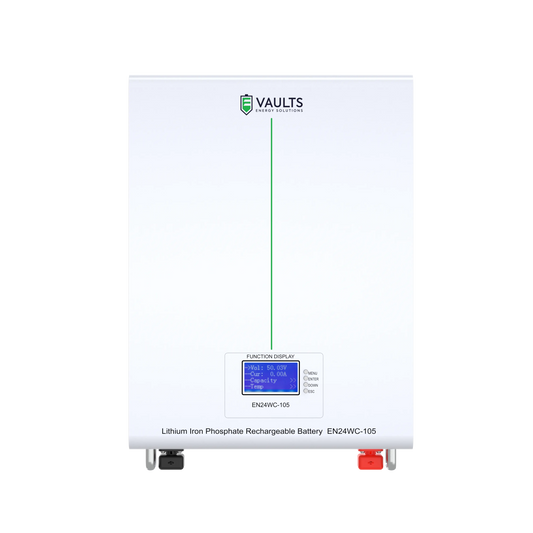 Vaults Energy 24V Pro 105Ah Smart Lithium Battery – 2.7kW with Built-In WIFI Monitoring