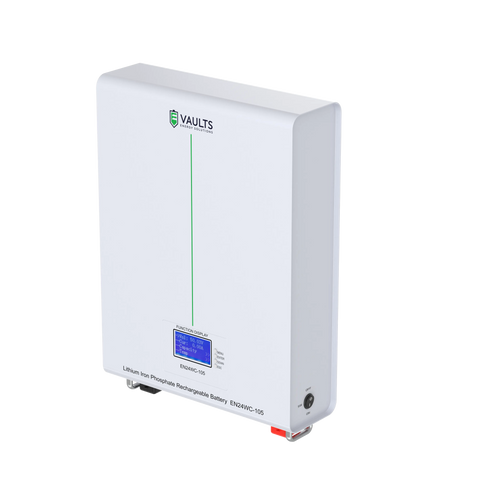 Vaults Energy 24V Pro 105Ah Smart Lithium Battery – 2.7kW with Built-In WIFI Monitoring
