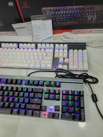 MOTOSPEED CK103 RGB LED Backlit Wired Mechanical Gaming Keyboard