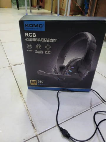 KOMC G60 King of Creative Music RGB Gaming Headset Gamer Adjustable Headband