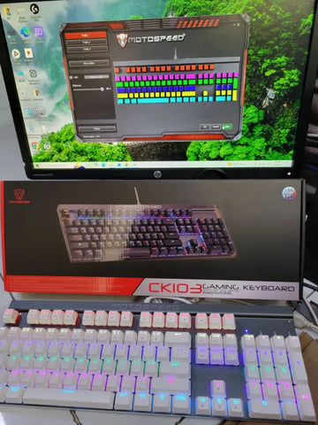 MOTOSPEED CK103 RGB LED Backlit Wired Mechanical Gaming Keyboard