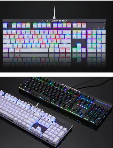 MOTOSPEED CK103 RGB LED Backlit Wired Mechanical Gaming Keyboard