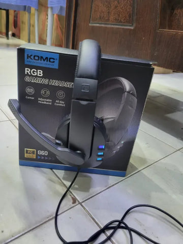 KOMC G60 King of Creative Music RGB Gaming Headset Gamer Adjustable Headband