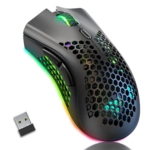 Bengoo KM1 Wireless Honeycomb Gaming Mouse - RGB Lights, 2.4GHz Connection