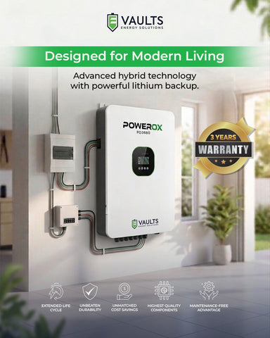 Vaults Energy 1.6kW PowerOx All-in-One 1.6kW Hybrid Solar Inverter + 4kW Lithium Ion Battery