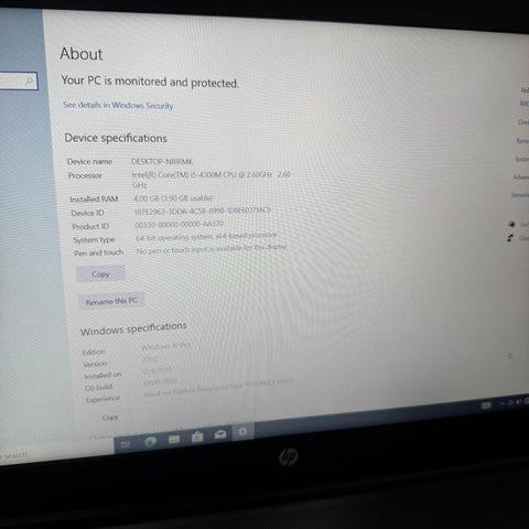 HP ProBook 650 G1 Core i5 4th Gen - 8GB RAM 128GB SSD - 15.6" LED