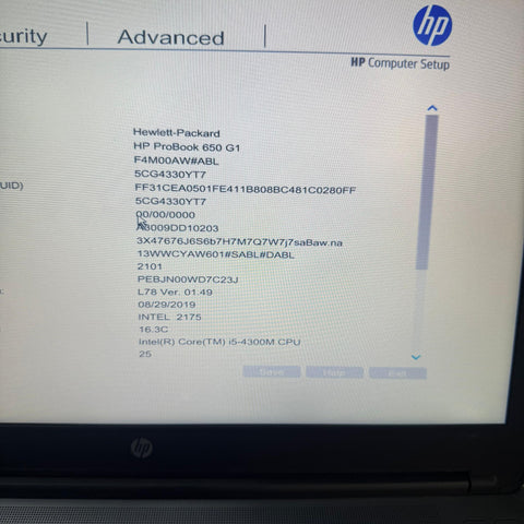 HP ProBook 650 G1 Core i5 4th Gen - 8GB RAM 128GB SSD - 15.6" LED