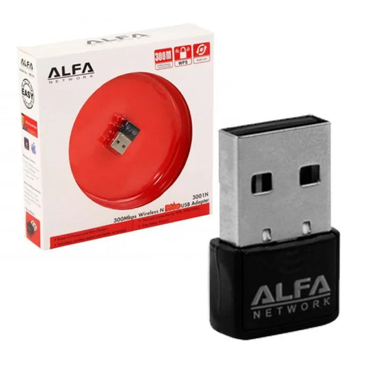 Alfa USB Wifi Adapter 300Mpbs - Strong Signal Quality Wireless Wifi Adapter Dongle Receiver Network LAN Card PC 300 Mbps Network Card / Gaming