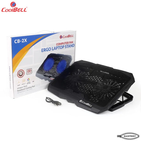 Coolbell 2X Cooling Pad For 13-17 Inch Laptops Gaming Notebook with 2 large RGB Fans