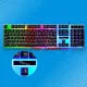 G21B USB Wired 104 Keys Keyboard & Mouse Set Rainbow-Color Backlight for Laptop Computer PC