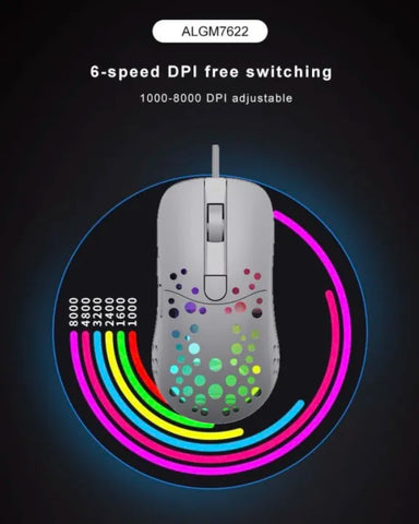ALTEC LANSING ALGM7622 Gaming Mouse With RGB Backlit 8000dpi 6 Buttons Wired Mouse (ORIGINAL)