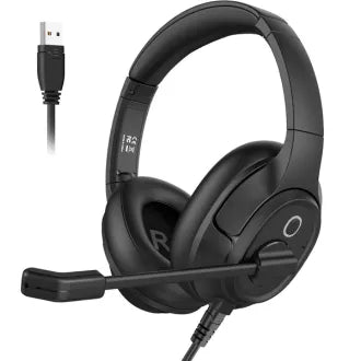 EKSA H2 USB Office Headset with Noise-Cancelling Mic - 40 mm driver units