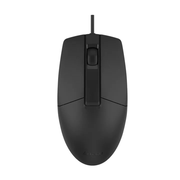 A4Tech OP-330S Wired Mouse - SILENT CLICK - 1200 DPI - For PC Laptop - Black